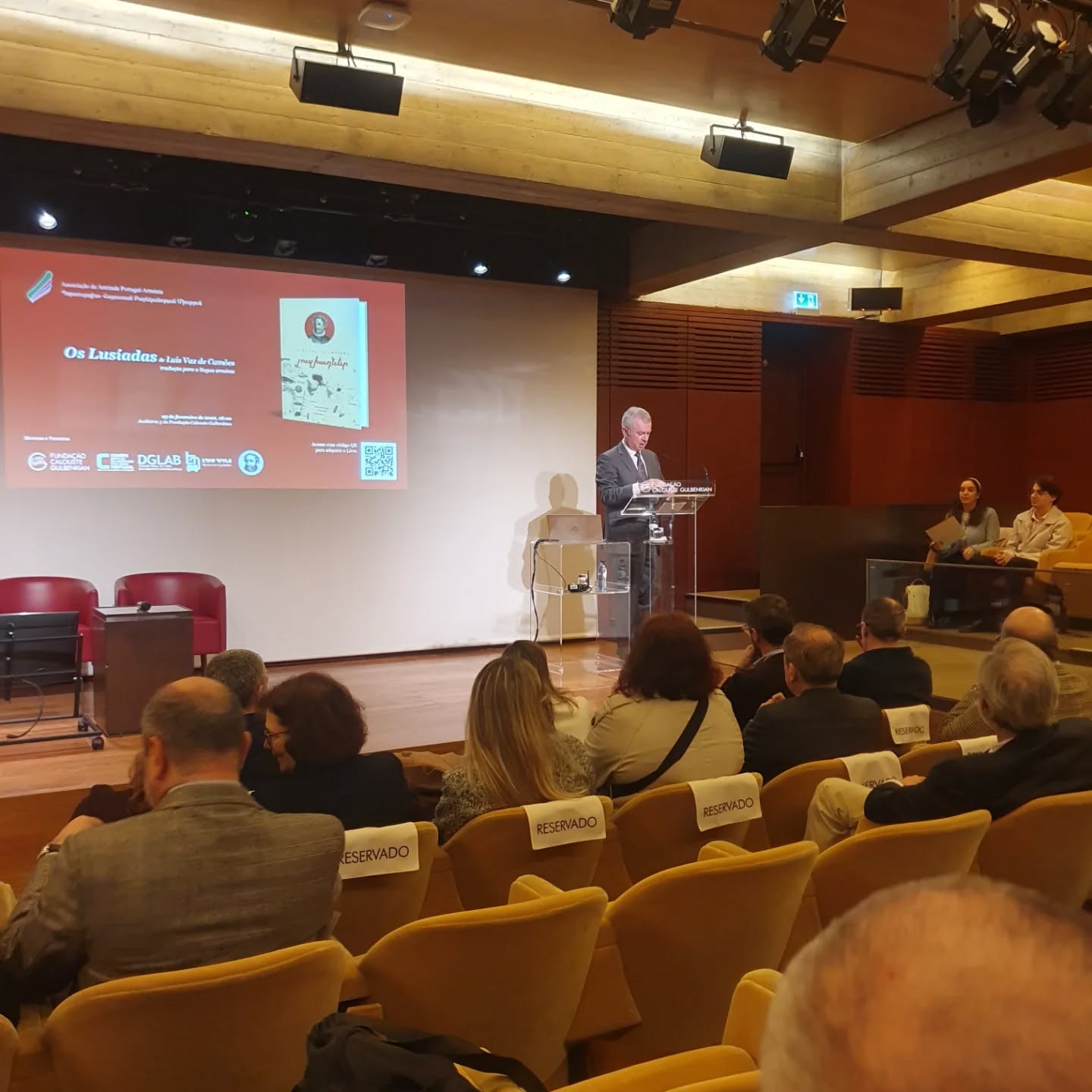 Lançamento na Gulbenkian da tradução para arménio de 