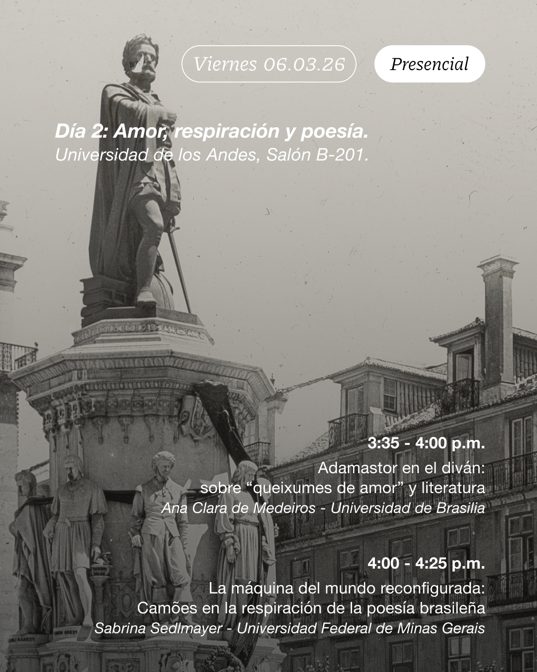 Colóquio internacional «Obras y ecos de Luís de Camões», Colômbia