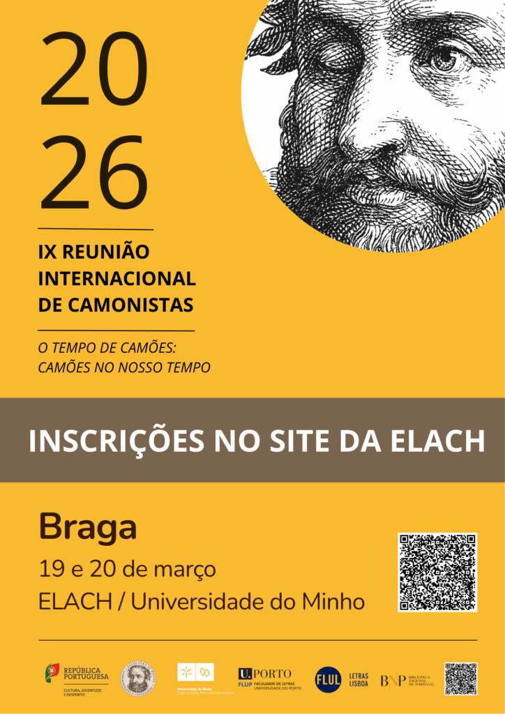 IX Reunião Internacional de Camonistas - Braga - Inscrições a decorrer