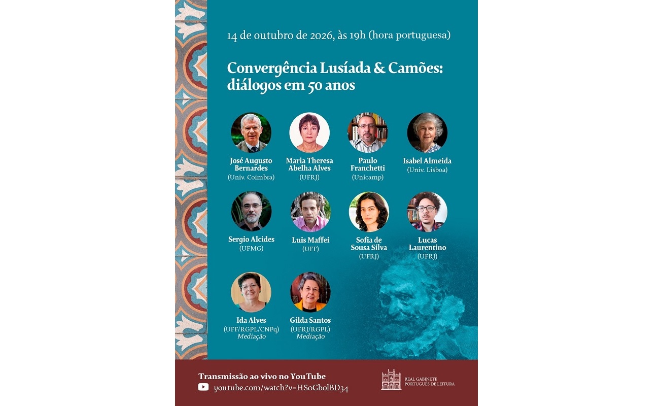 14 de outubro, 19H | Convergência Lusíada & Camões: diálogos em 50 anos